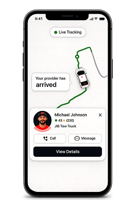 JIB app live tracking preview